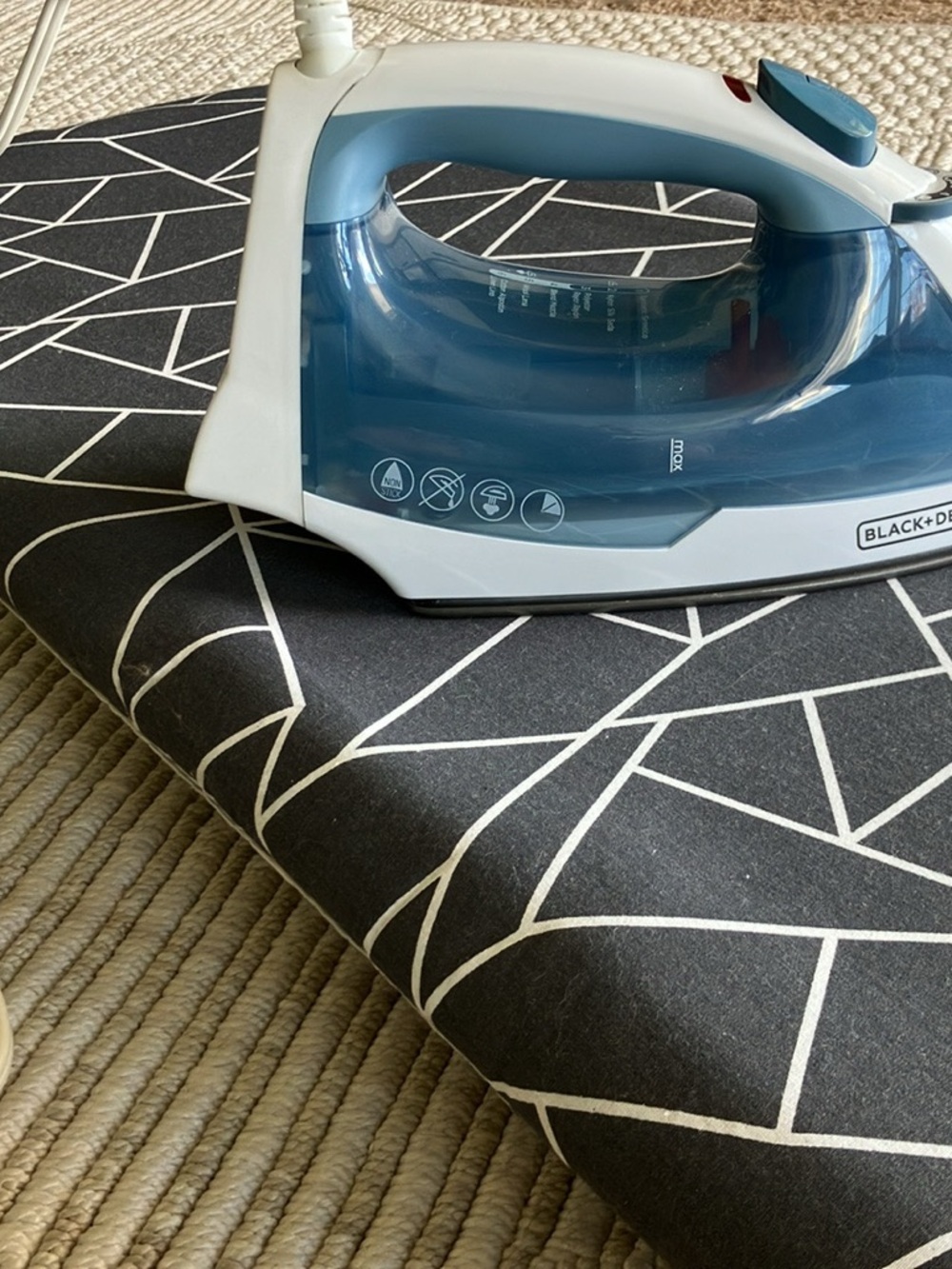Black & Decker Blue and White Steam Iron with Clear Water Tank